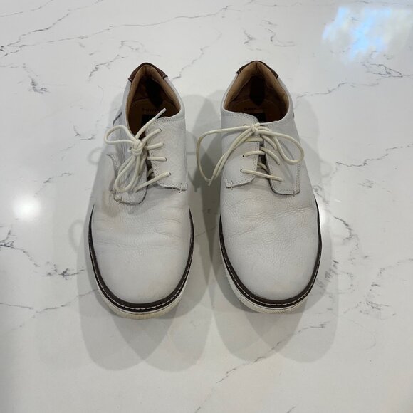 J&M Mens Sheepskin Leather Lace-Up Oxford Shoes White Size 12M main image 6